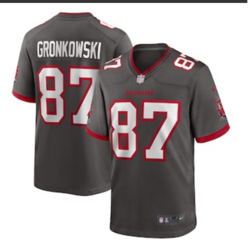 Men Tampa Bay Buccaneers #87 Gronkowski new grey Vapor Untouchable Player Nike Limited NFL Jersey style 4